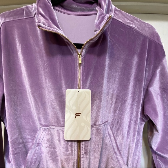 NWT Fabletics | Velour Zip-Up Wide Leg Onesie - Picture 7 of 13